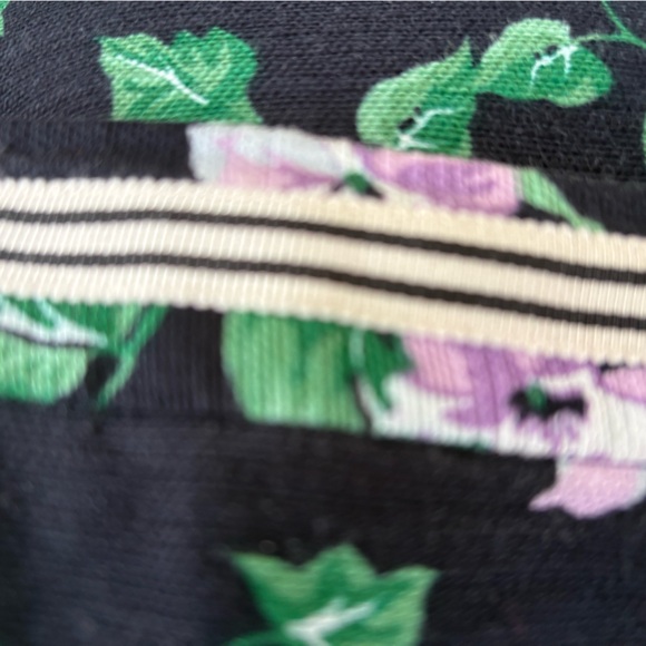 Talbots Oprah Winfrey Collection Navy Pencil Skirt with Purple Floral Print 8 - Picture 5 of 8